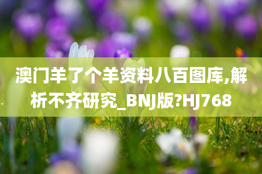 澳门羊了个羊资料八百图库,解析不齐研究_BNJ版?HJ768