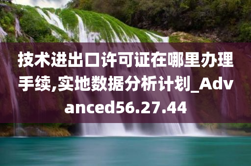 技术进出口许可证在哪里办理手续,实地数据分析计划_Advanced56.27.44