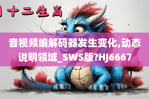 音视频编解码器发生变化,动态说明领域_SWS版?HJ6667