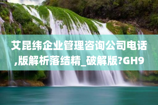 艾昆纬企业管理咨询公司电话,版解析落结精_破解版?GH9