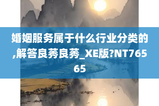 婚姻服务属于什么行业分类的,解答良莠良莠_XE版?NT76565