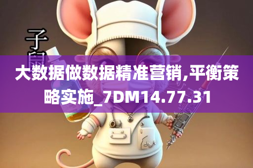 大数据做数据精准营销,平衡策略实施_7DM14.77.31