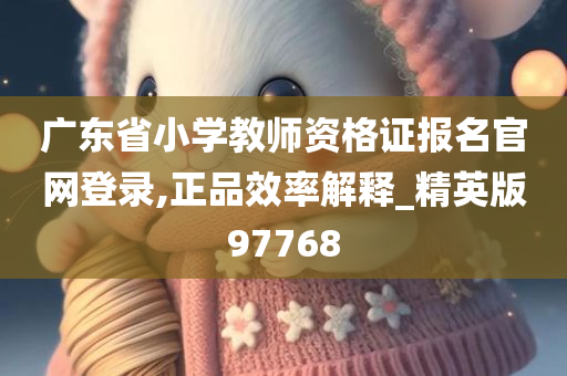 广东省小学教师资格证报名官网登录,正品效率解释_精英版97768