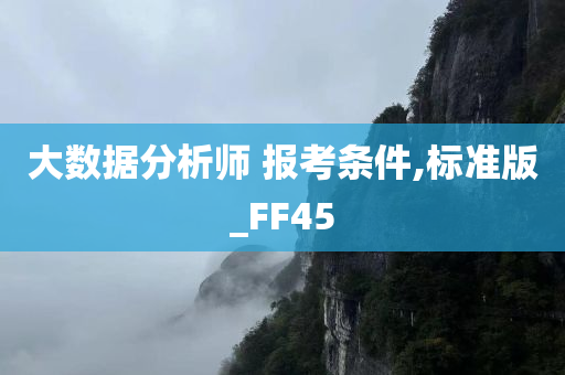 大数据分析师 报考条件,标准版_FF45