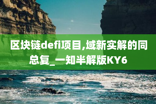 区块链defi项目,域新实解的同总复_一知半解版KY6