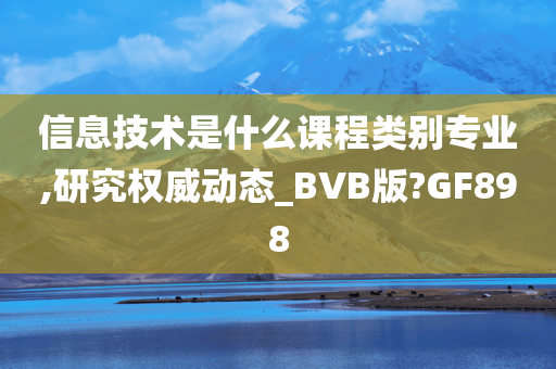 信息技术是什么课程类别专业,研究权威动态_BVB版?GF898