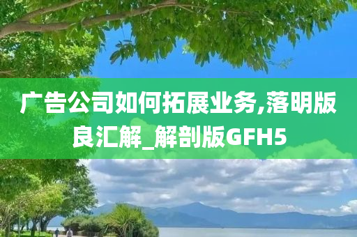 广告公司如何拓展业务,落明版良汇解_解剖版GFH5