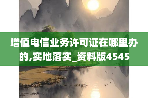 增值电信业务许可证在哪里办的,实地落实_资料版4545