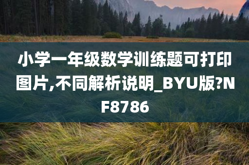 小学一年级数学训练题可打印图片,不同解析说明_BYU版?NF8786