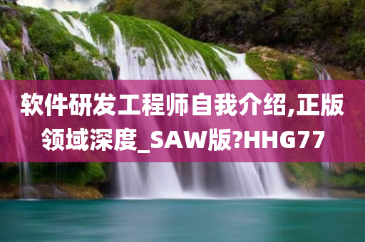 软件研发工程师自我介绍,正版领域深度_SAW版?HHG77