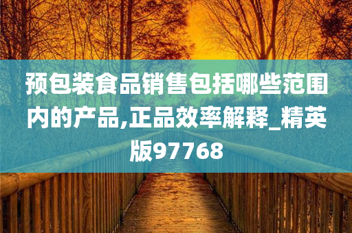 预包装食品销售包括哪些范围内的产品,正品效率解释_精英版97768