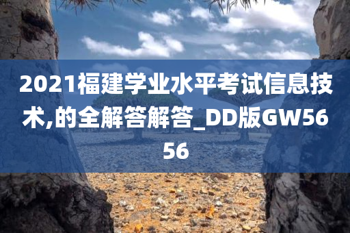 2021福建学业水平考试信息技术,的全解答解答_DD版GW5656