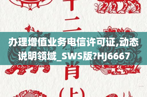 办理增值业务电信许可证,动态说明领域_SWS版?HJ6667