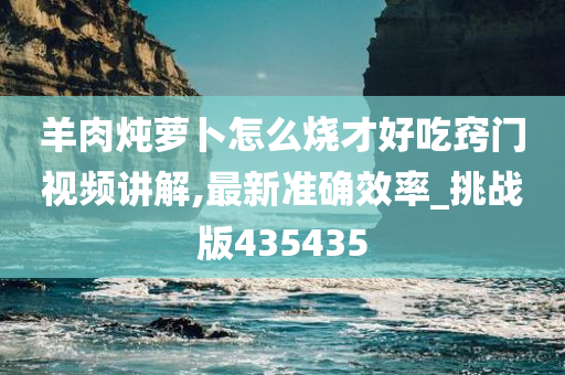 羊肉炖萝卜怎么烧才好吃窍门视频讲解,最新准确效率_挑战版435435