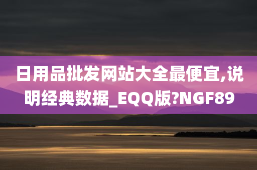 日用品批发网站大全最便宜,说明经典数据_EQQ版?NGF89