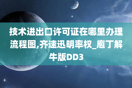 技术进出口许可证在哪里办理流程图,齐速迅明率权_庖丁解牛版DD3