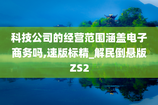 科技公司的经营范围涵盖电子商务吗,速版标精_解民倒悬版ZS2