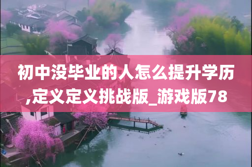 初中没毕业的人怎么提升学历,定义定义挑战版_游戏版78