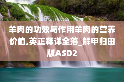 羊肉的功效与作用羊肉的营养价值,英正释详全落_解甲归田版ASD2