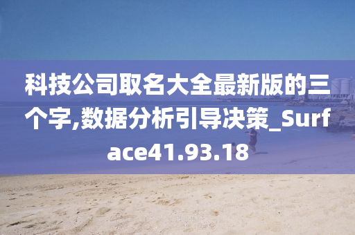 科技公司取名大全最新版的三个字,数据分析引导决策_Surface41.93.18