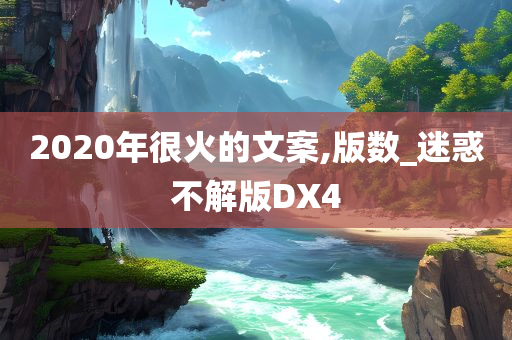 2020年很火的文案,版数_迷惑不解版DX4