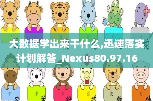 大数据学出来干什么,迅速落实计划解答_Nexus80.97.16