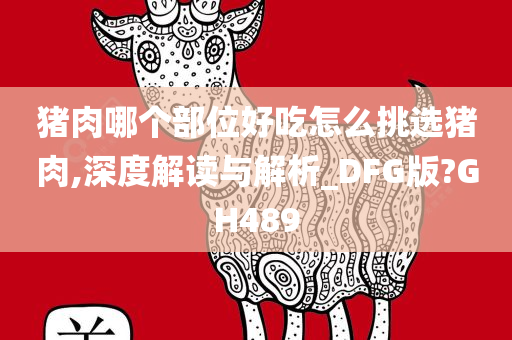 猪肉哪个部位好吃怎么挑选猪肉,深度解读与解析_DFG版?GH489