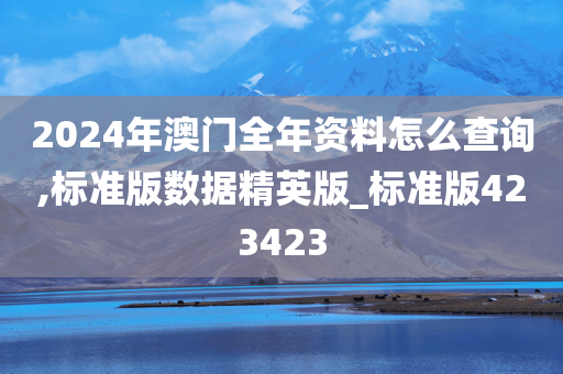 2024年澳门全年资料怎么查询,标准版数据精英版_标准版423423