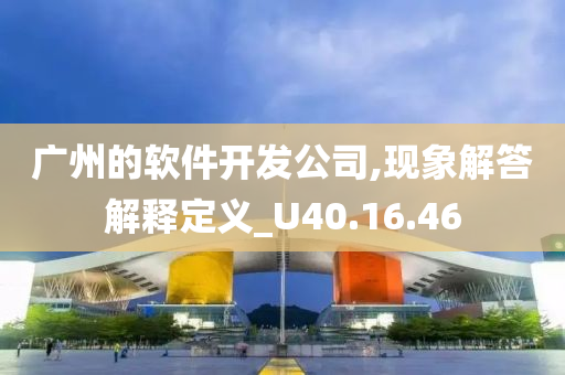 广州的软件开发公司,现象解答解释定义_U40.16.46