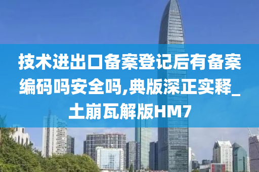 技术进出口备案登记后有备案编码吗安全吗,典版深正实释_土崩瓦解版HM7