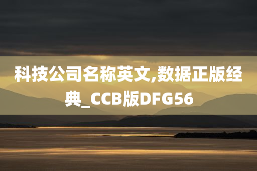 科技公司名称英文,数据正版经典_CCB版DFG56