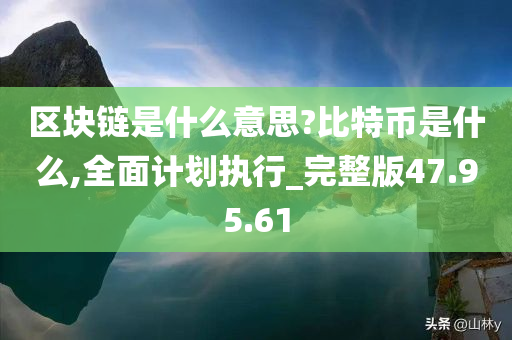 区块链是什么意思?比特币是什么,全面计划执行_完整版47.95.61