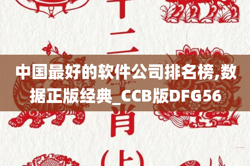 中国最好的软件公司排名榜,数据正版经典_CCB版DFG56