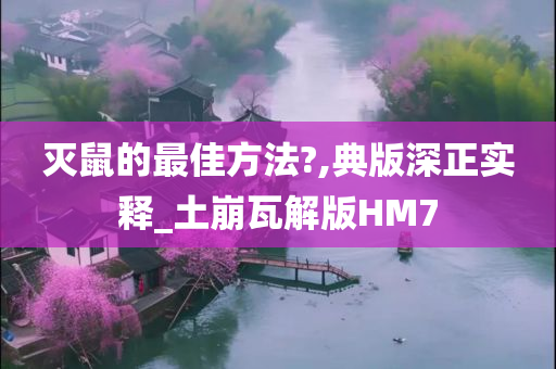 灭鼠的最佳方法?,典版深正实释_土崩瓦解版HM7