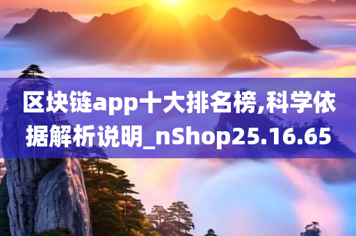 区块链app十大排名榜,科学依据解析说明_nShop25.16.65