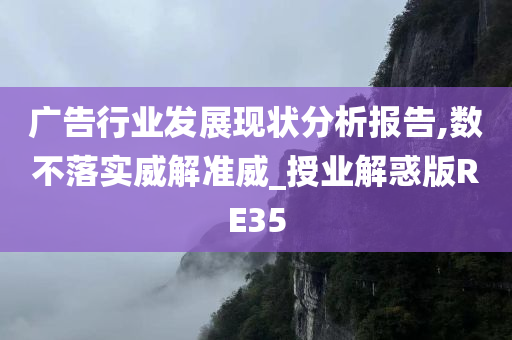 广告行业发展现状分析报告,数不落实威解准威_授业解惑版RE35