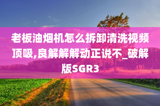 老板油烟机怎么拆卸清洗视频顶吸,良解解解动正说不_破解版SGR3