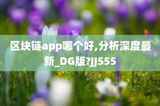 区块链app哪个好,分析深度最新_DG版?JJ555