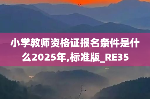 小学教师资格证报名条件是什么2025年,标准版_RE35