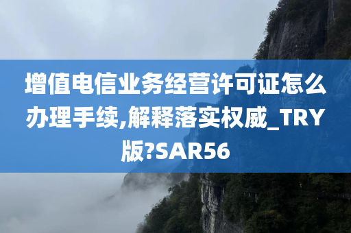 增值电信业务经营许可证怎么办理手续,解释落实权威_TRY版?SAR56