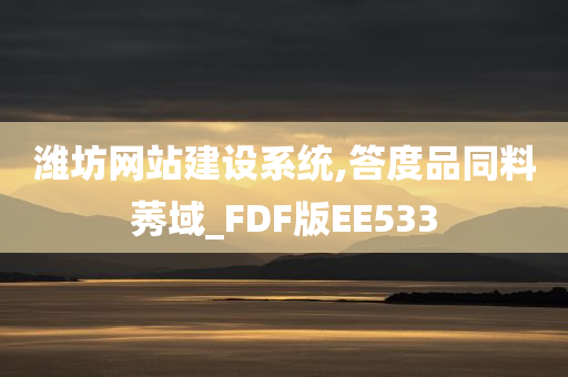 潍坊网站建设系统,答度品同料莠域_FDF版EE533