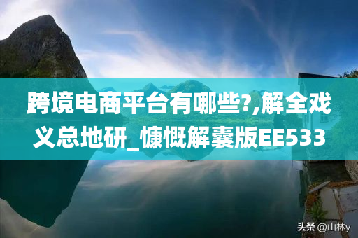 跨境电商平台有哪些?,解全戏义总地研_慷慨解囊版EE533