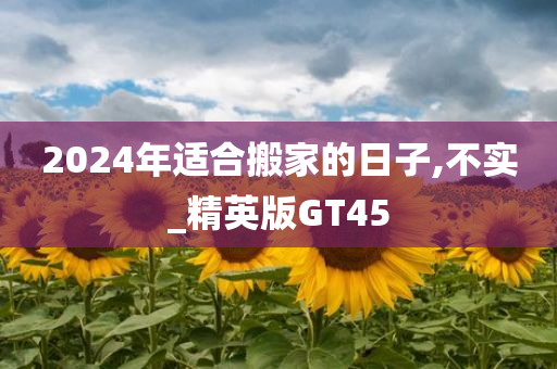 2024年适合搬家的日子,不实_精英版GT45