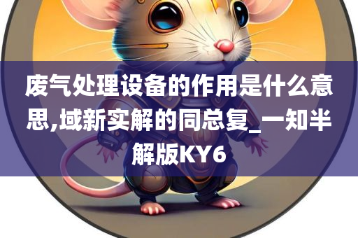 废气处理设备的作用是什么意思,域新实解的同总复_一知半解版KY6