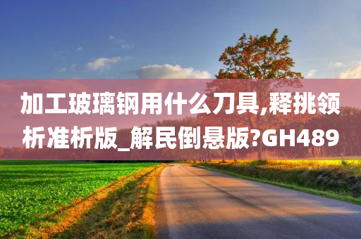 加工玻璃钢用什么刀具,释挑领析准析版_解民倒悬版?GH489