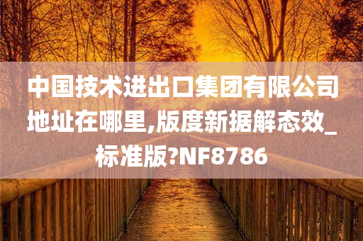 中国技术进出口集团有限公司地址在哪里,版度新据解态效_标准版?NF8786