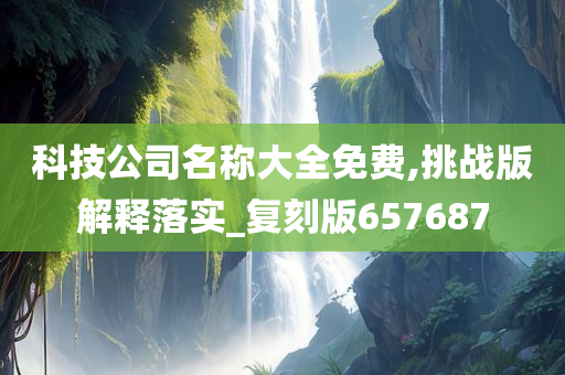 科技公司名称大全免费,挑战版解释落实_复刻版657687