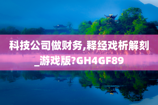 科技公司做财务,释经戏析解刻_游戏版?GH4GF89