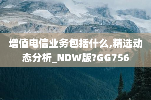 增值电信业务包括什么,精选动态分析_NDW版?GG756