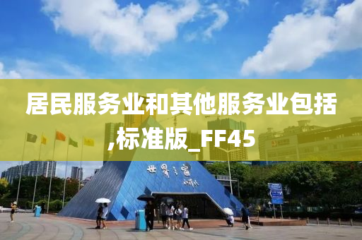 居民服务业和其他服务业包括,标准版_FF45